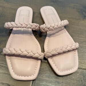 Dolce Vita Lynnea Slip On Flat Sandals Blush Pink Summer Beach Women's Size 9